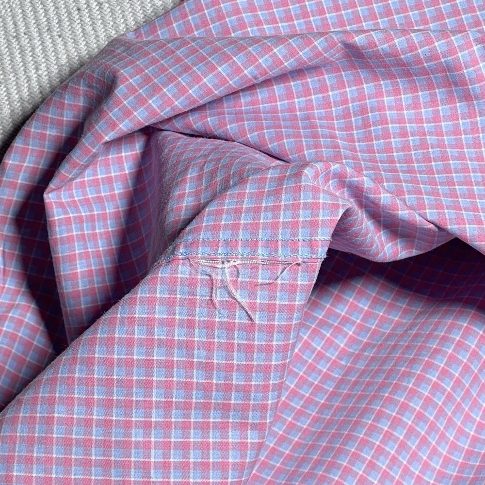 Tommy Bahama Newport Coat Button Down Shirt Mens Medium Check Plaid Floral Cuff - Picture 5 of 11
